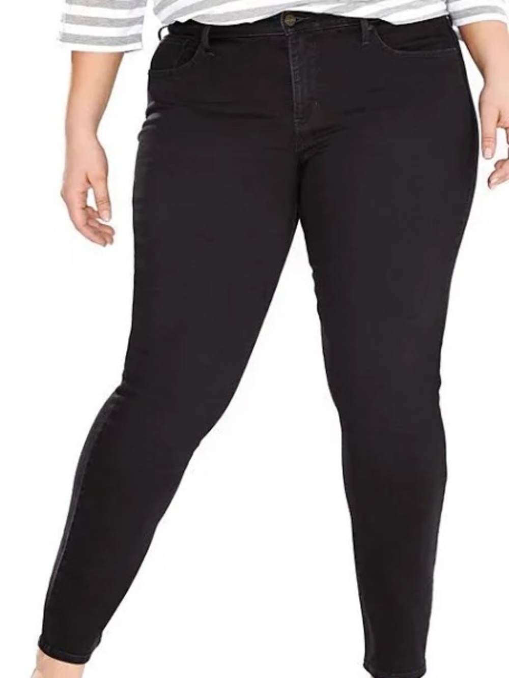 Levi's 311 Shaping Skinny Jeans Black Denim Stretch Classic PLUS Size 14 W